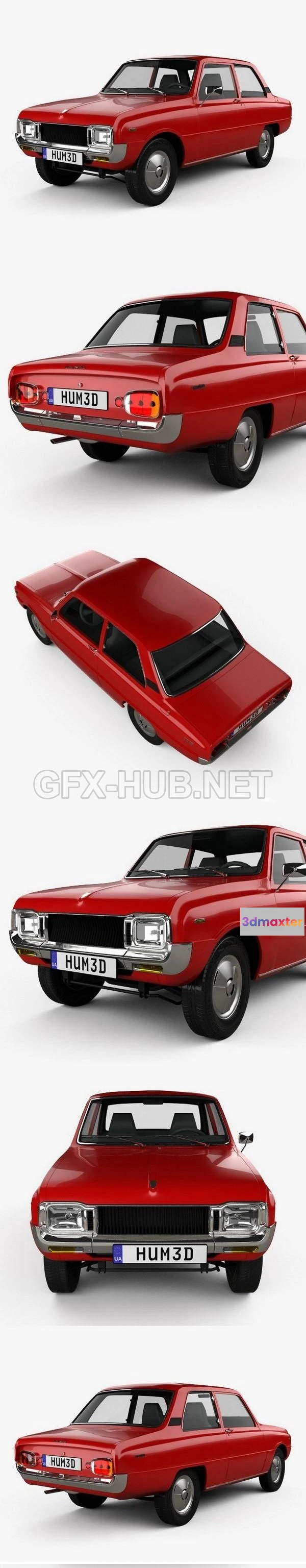 1207684 - CAR - Mazda 1000 1973  3D Model