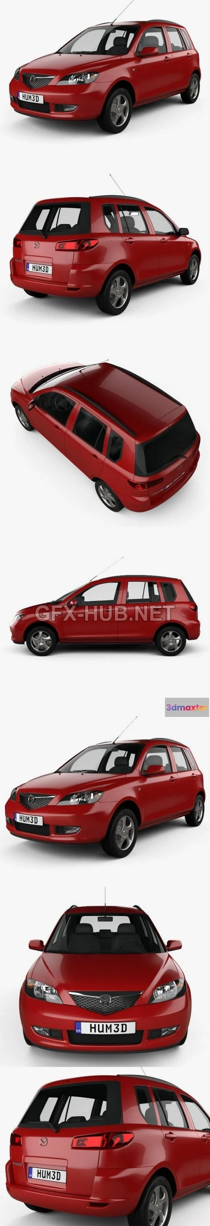 1207686 - CAR - Mazda 2 2003  3D Model