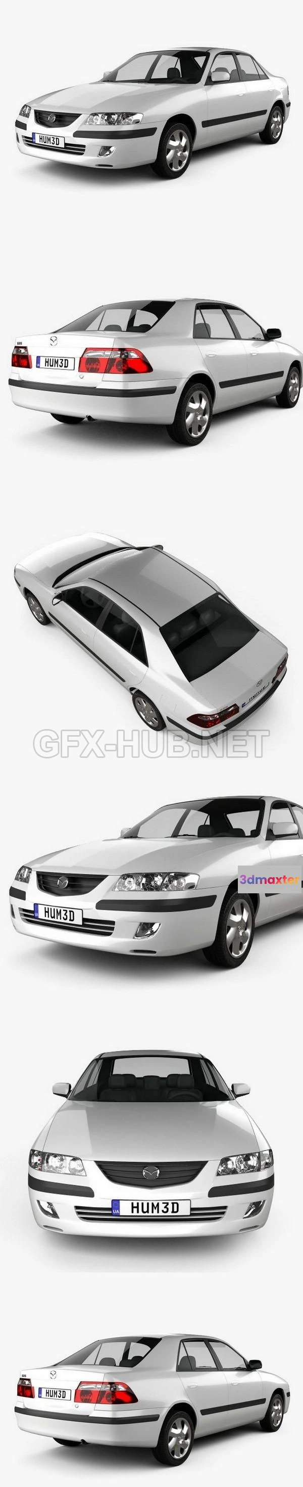 1207708 - CAR - Mazda 626 (GF) sedan 1998  3D Model