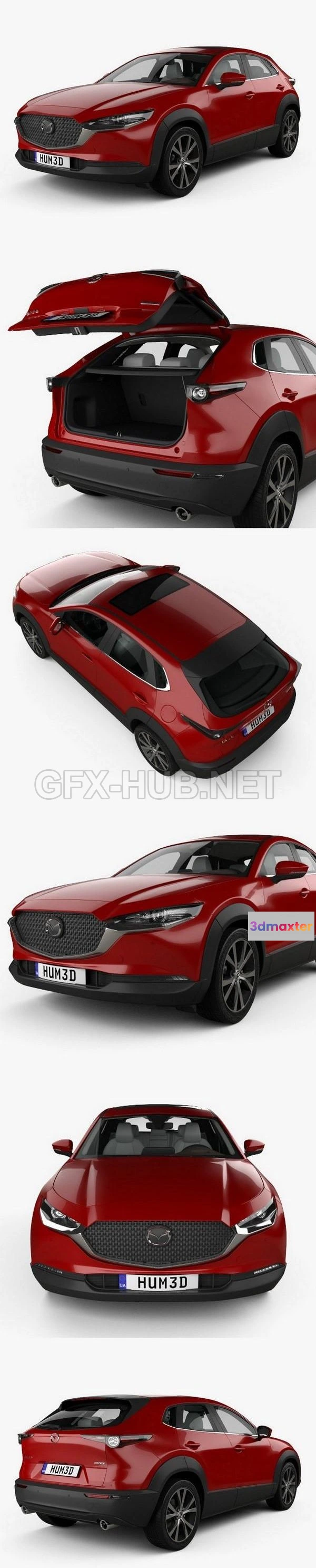 1207712 - CAR - Mazda CX-30 with HQ interior 2020  3D Model