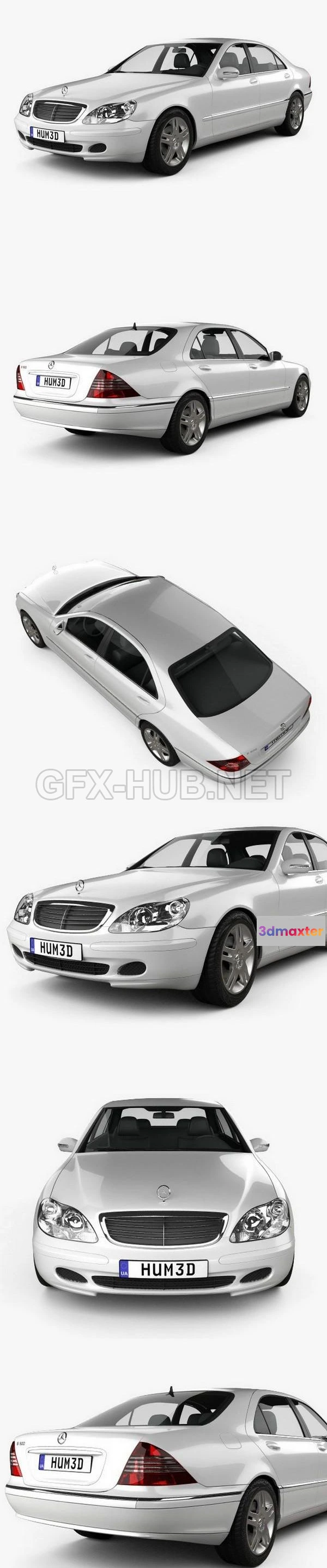 1207794 - CAR - Mercedes Benz S class 2003  3D Model
