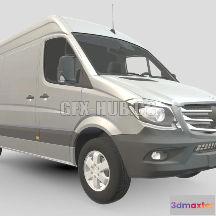 1207804 - CAR - Mercedes Benz Sprinter Van L2H2 2018 3D Model