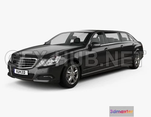 1207808 - CAR - Mercedes Binz E-class Limousine 2009  3D Model