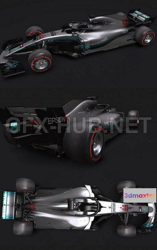 1207836 - CAR - Mercedes W09 2018 3D Model