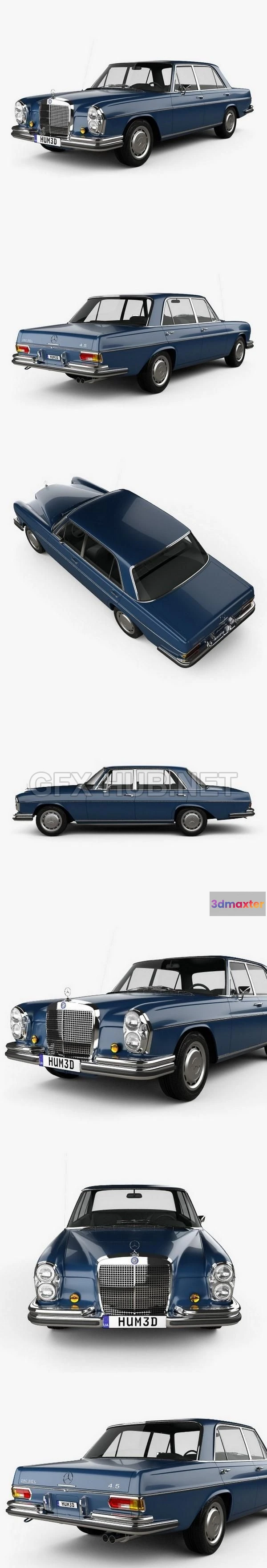 1207844 - CAR - Mercedes-Benz 280 SEL 1972  3D Model