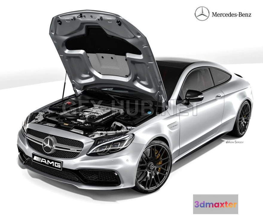 1207888 - CAR - Mercedes-Benz C63 AMG Coupe 2016 3D Model