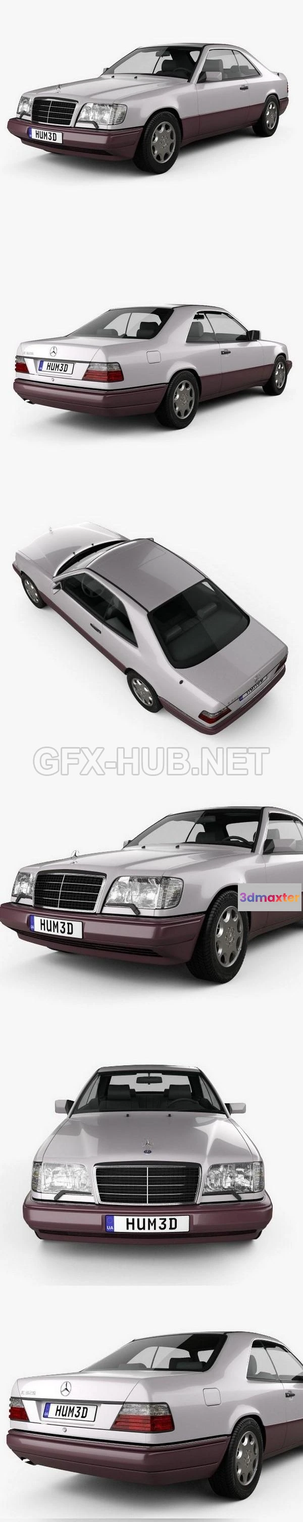 1207924 - CAR - Mercedes-Benz E-class coupe 1993  3D Model