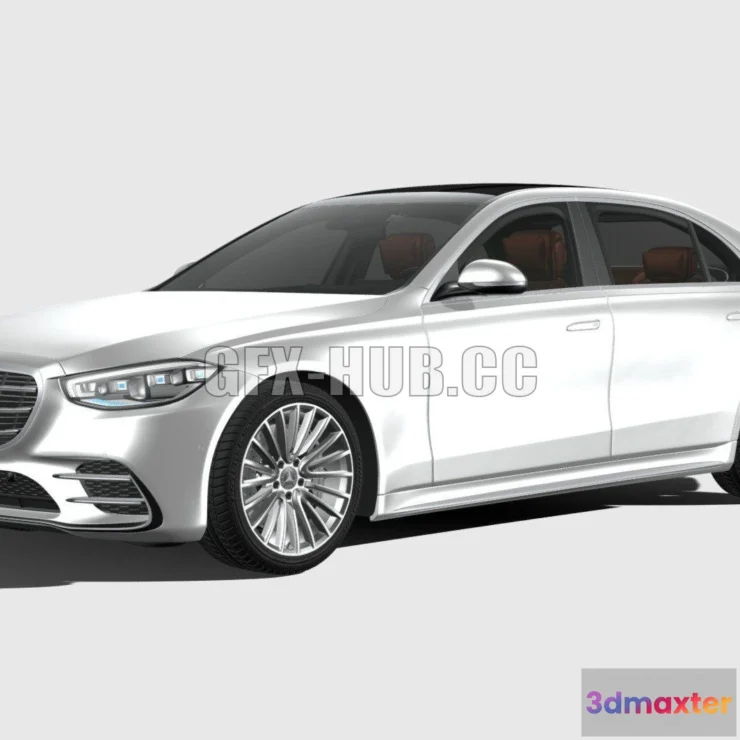 1207988 - CAR - Mercedes-Benz S-Class AMG long 2021 3D Model