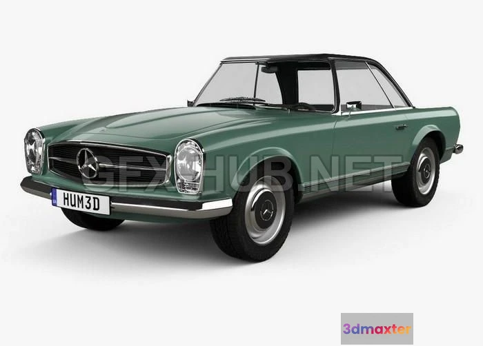 1208006 - CAR - Mercedes-Benz SL-class (W113) 1963 3D Model