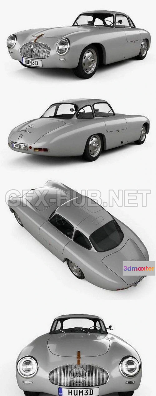 1208008 - CAR - Mercedes-Benz SL-Class (W194) 1952 3D Model