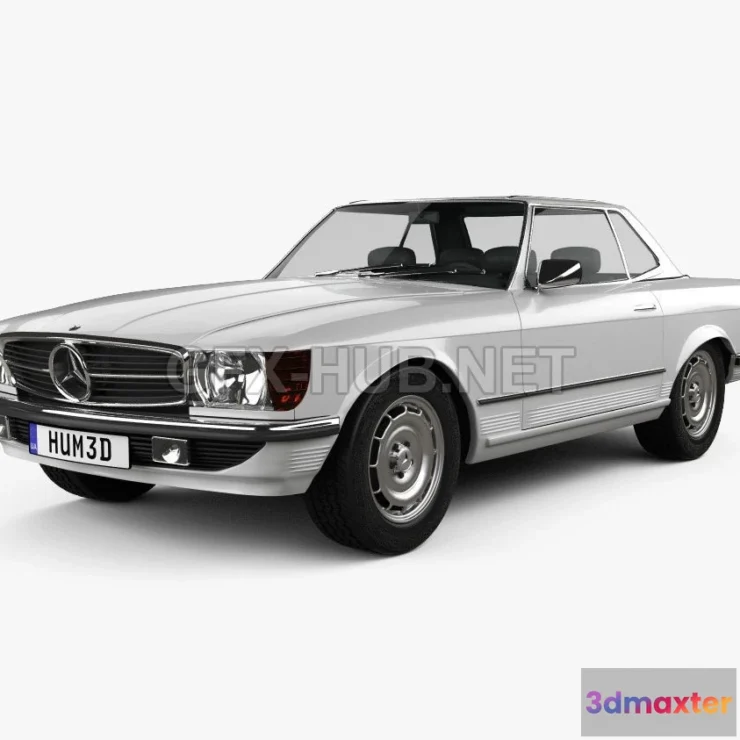 1208010 - CAR - Mercedes-Benz SL-Class R107 coupe 1972 3D Model