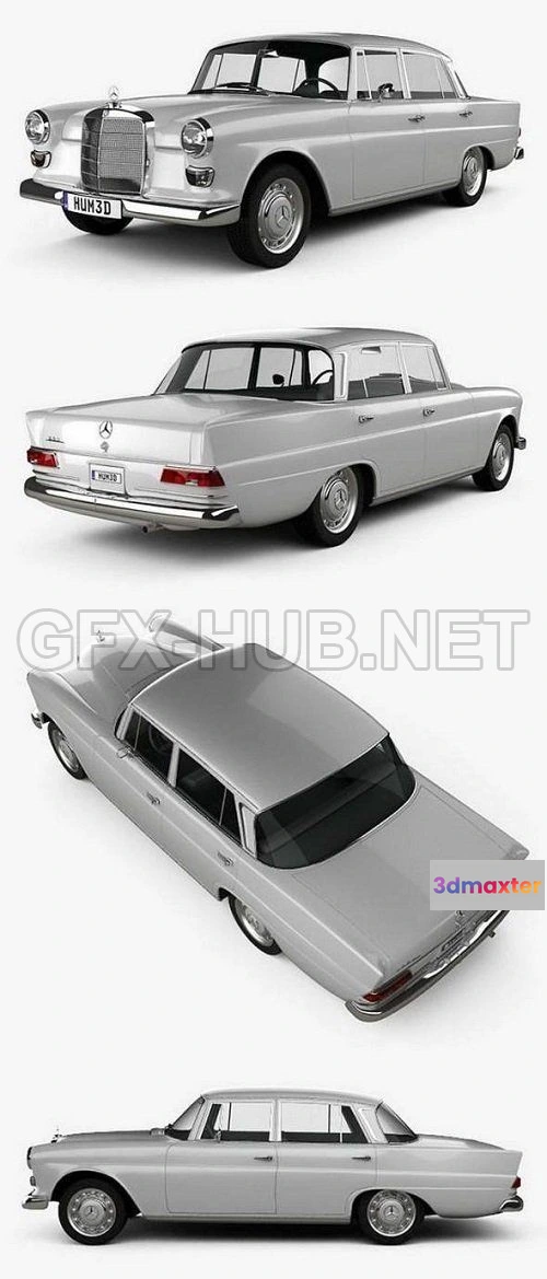 1208024 - CAR - Mercedes-Benz W110 1966 3D Model