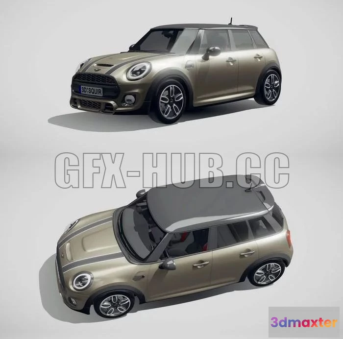 1208062 - CAR - Mini Cooper S 5-door 2019 3D Model