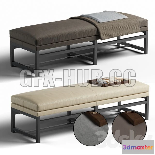 1208076 - CAR - Minotti Flynt Bench 3D Model