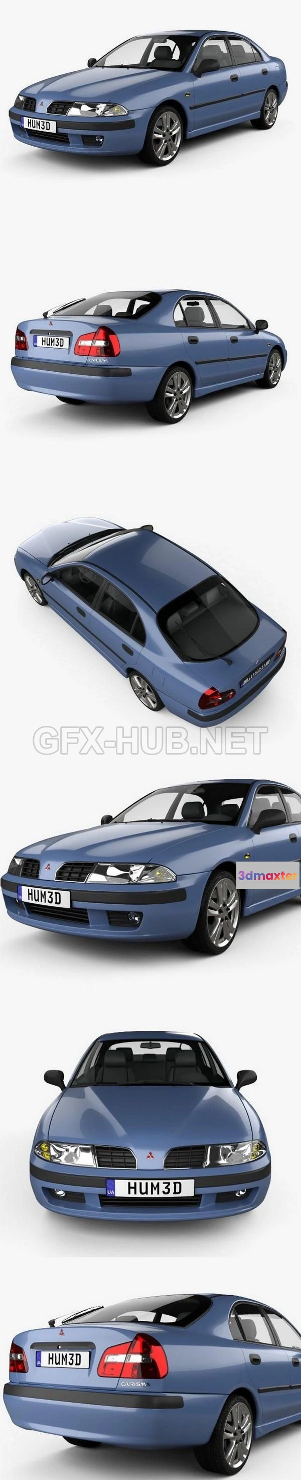 1208098 - CAR - Mitsubishi Carisma liftback 2000  3D Model