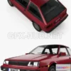 1208102 - CAR - Mitsubishi Colt 1984  3D Model