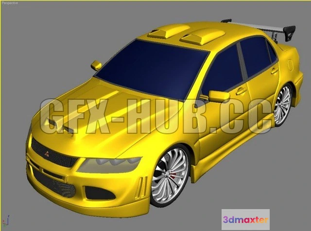 1208124 - CAR - Mitsubishi Lancer Evo VIII retro style 3D Model