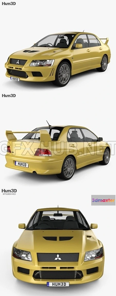 1208126 - CAR - Mitsubishi Lancer Evolution 2001  3D Model