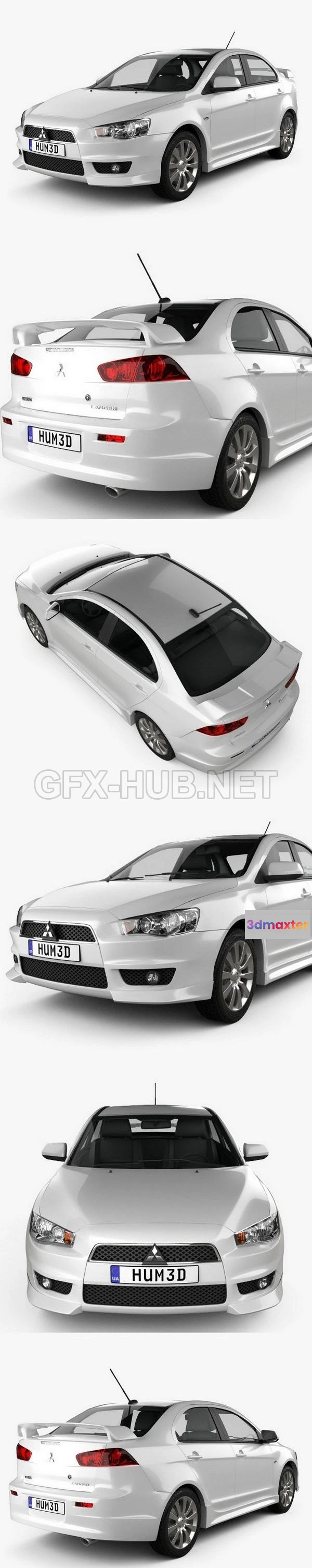 1208130 - CAR - Mitsubishi Lancer Sedan 2009  3D Model