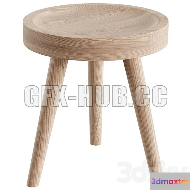 1208146 - CAR - Mitzi Riva 1920 Stool 3D Model