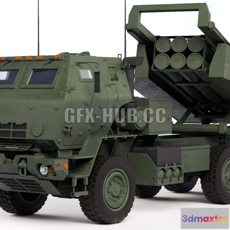 1208156 - CAR - MLRS M142 HIMARS 2006 3D Model