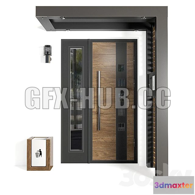 1208160 - CAR - Modern Entrance 01 3D Model