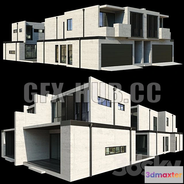 1208164 - CAR - Modern House 03 3D Model