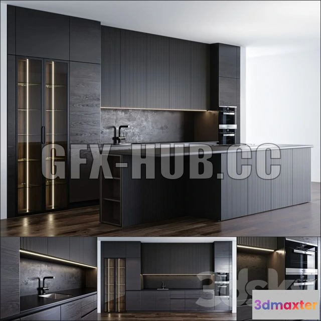 1208168 - CAR - Modern Kitchen 1 3D Model