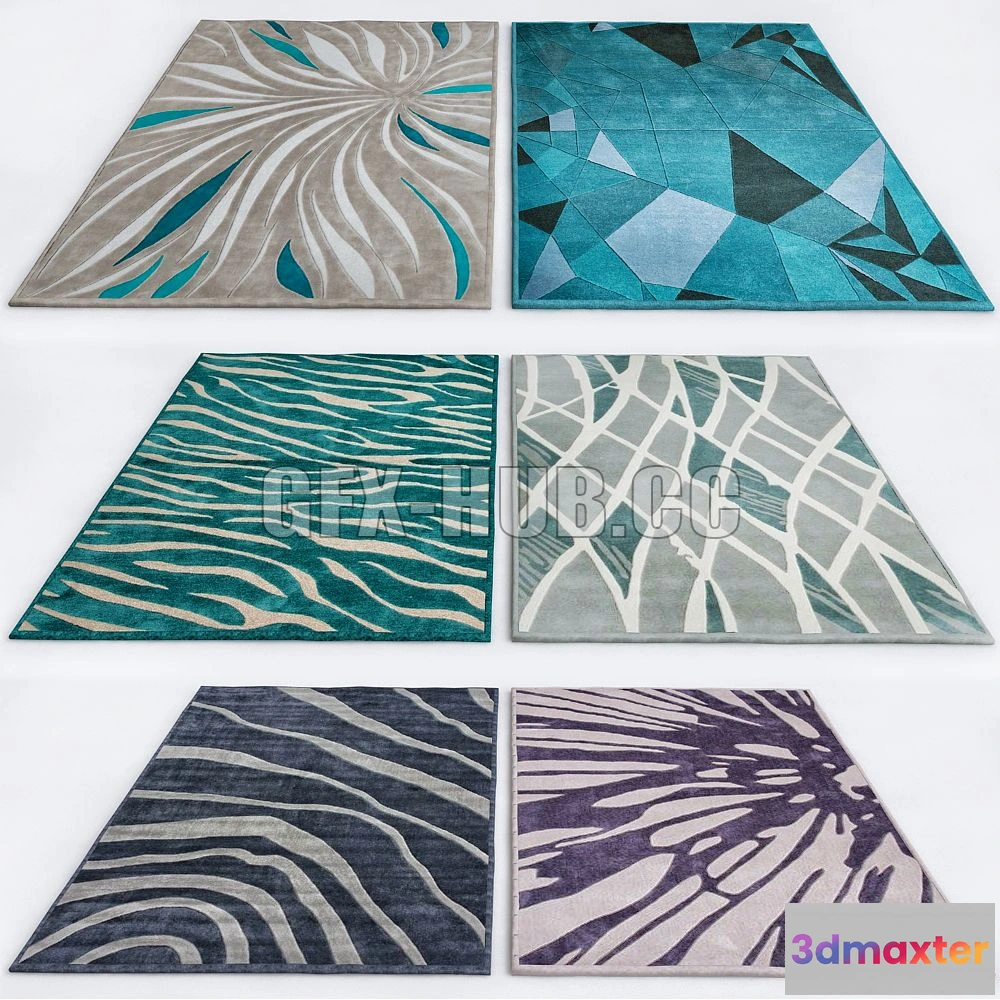 1208172 - CAR - Modern rugs collection №2 3D Model