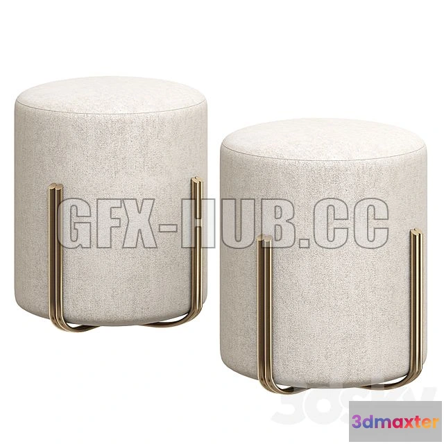 1208178 - CAR - Moll Pouf by MyImagination Lab 3D Model