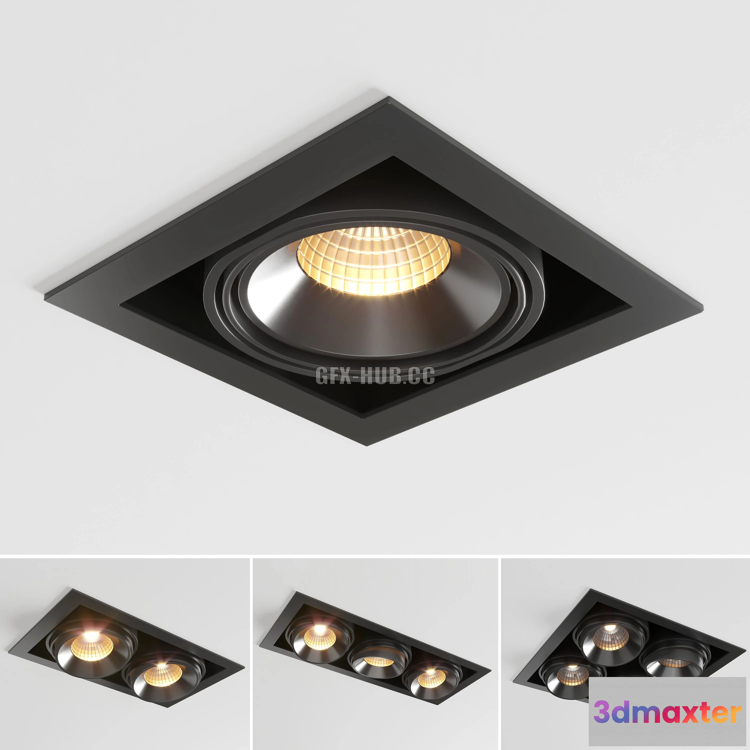 1208196 - CAR - Multiple Trimless Spot Light 3D Model