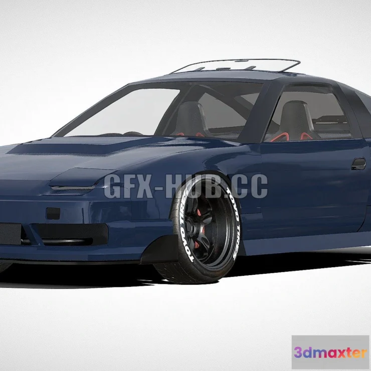1208222 - CAR - Nissan 180sx stance 3D Model