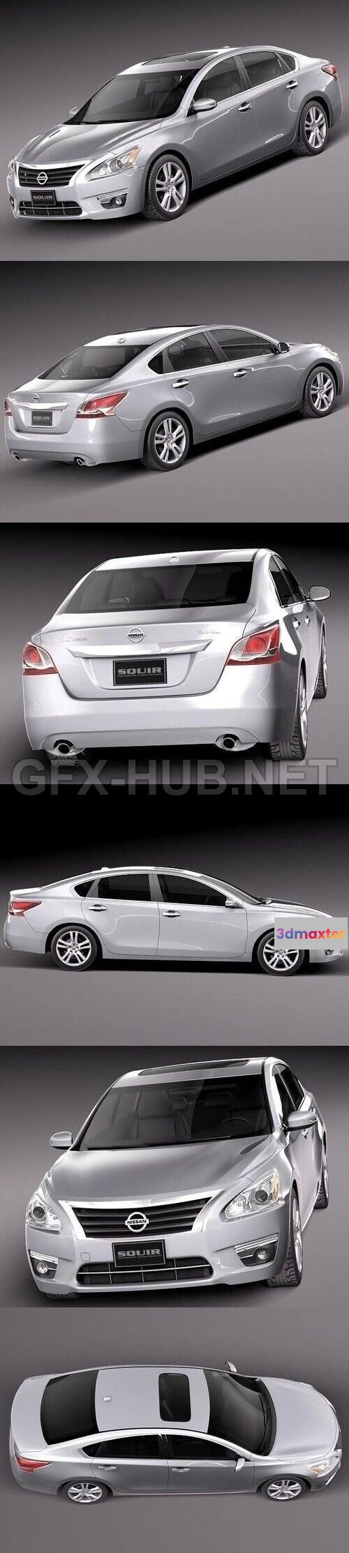 1208234 - CAR - Nissan Altima Sedan 2013  3D Model