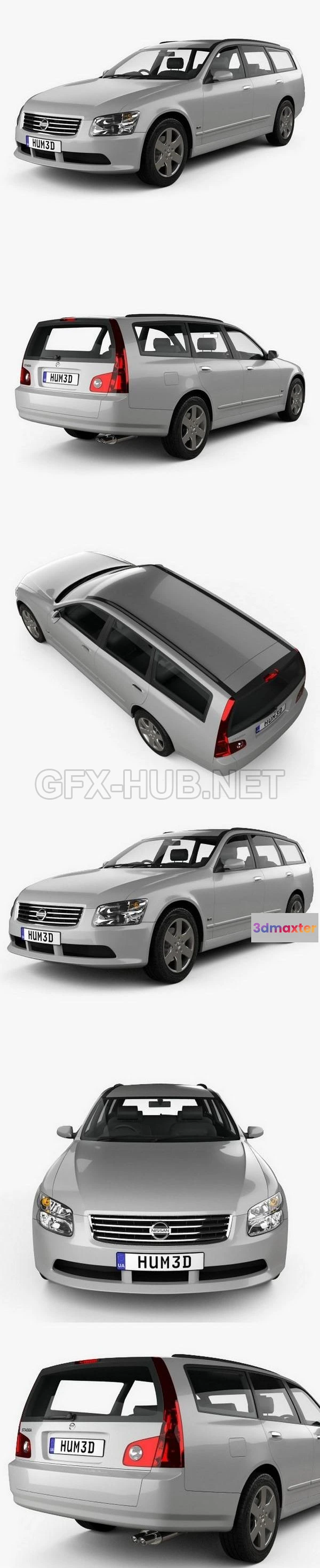 1208298 - CAR - Nissan Stagea 2001 3D Model