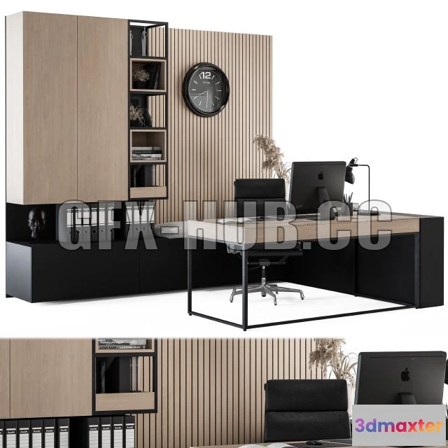 1208328 - CAR - Office Furniture Manager Set 11 3D Model