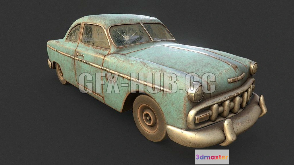 1208340 - CAR - Old Rusty Car (Remade) 3D Model