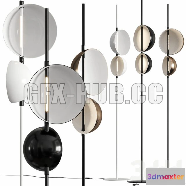 1208360 - CAR - Oluce Superluna Floor Lamps 3D Model