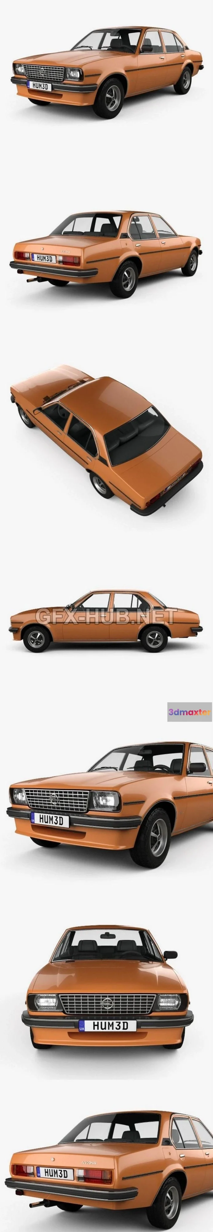 1208370 - CAR - Opel Ascona berlina 1975  3D Model