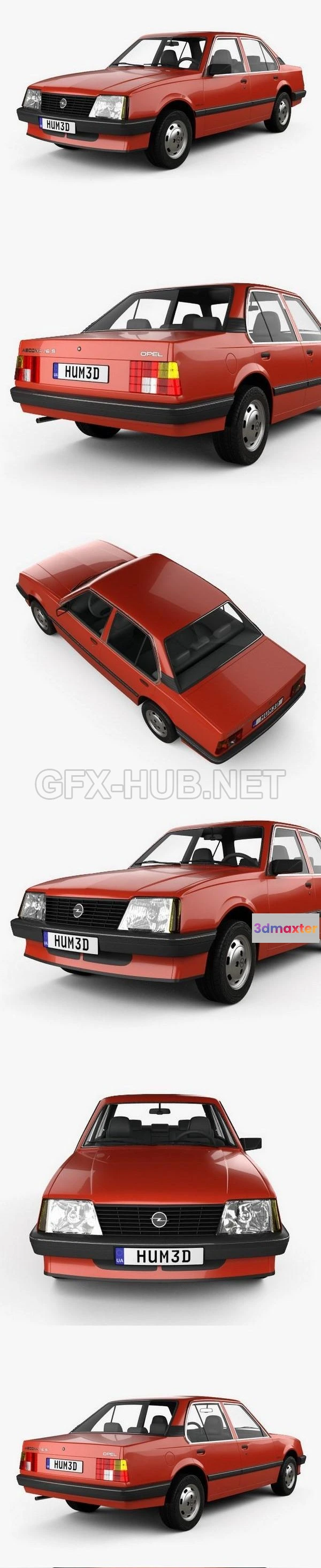 1208372 - CAR - Opel Ascona sedan 1981  3D Model