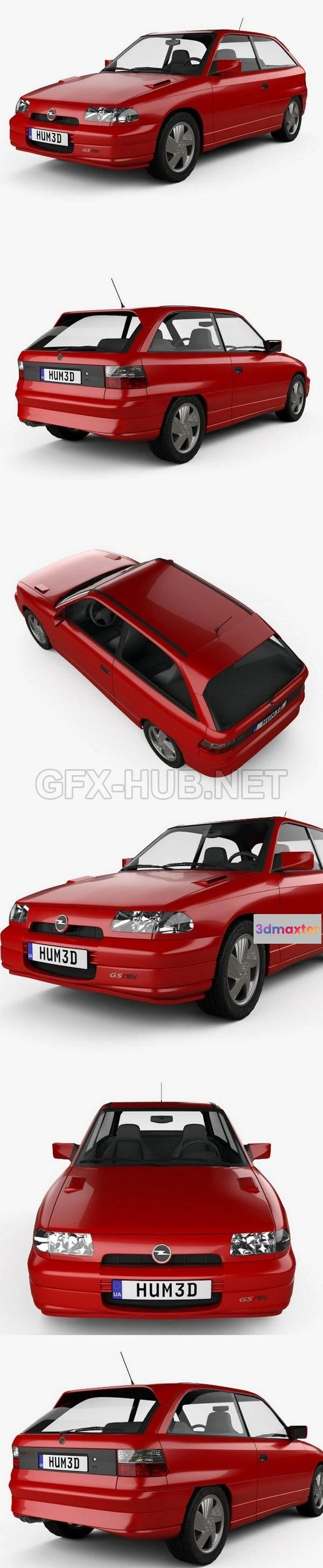 1208374 - CAR - Opel Astra (F) 3-door GSi 1991  3D Model