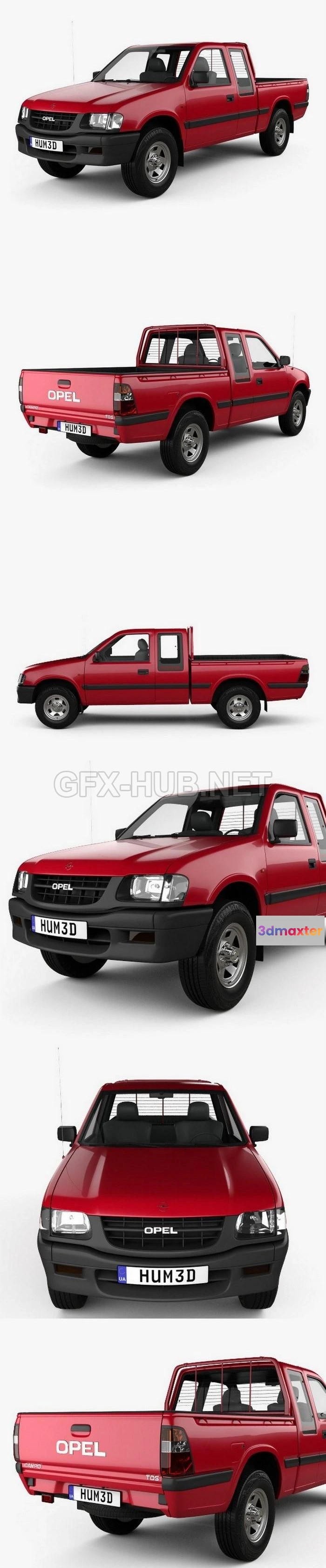 1208382 - CAR - Opel Campo Sports Cab 1997  3D Model