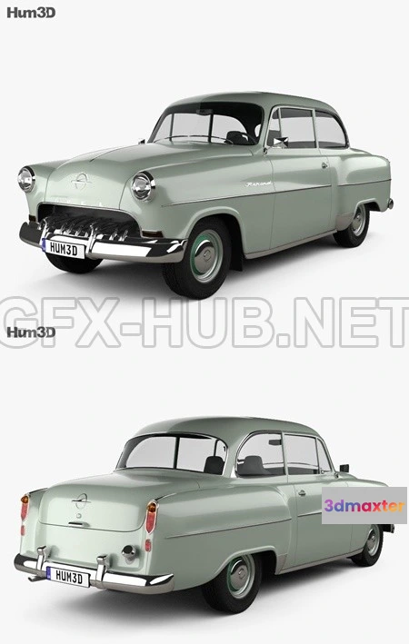 1208410 - CAR - Opel Olympia Rekord 1956 3D Model