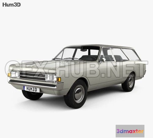 1208414 - CAR - Opel Rekord (C) Caravan 1967  3D Model