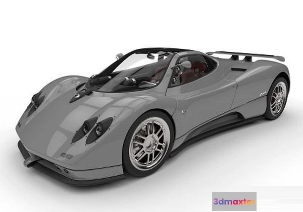 1208462 - CAR - Pagani Zonda C12 Supercar High Poly 3D Model