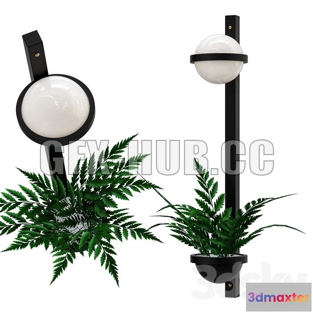 1208468 - CAR - Palma Wall Lamp 3D Model