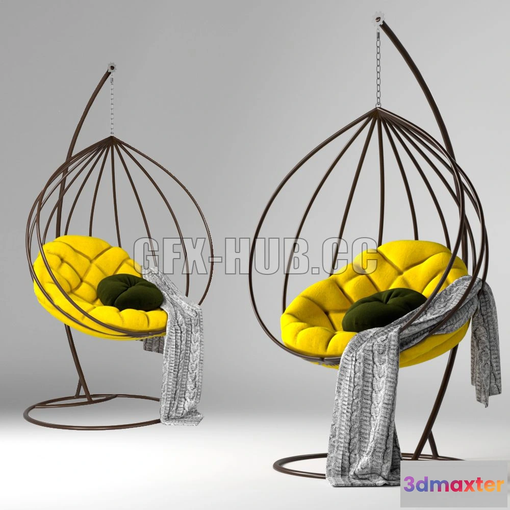 1208496 - CAR - Pendant Chair Cocoon Adele 3D Model