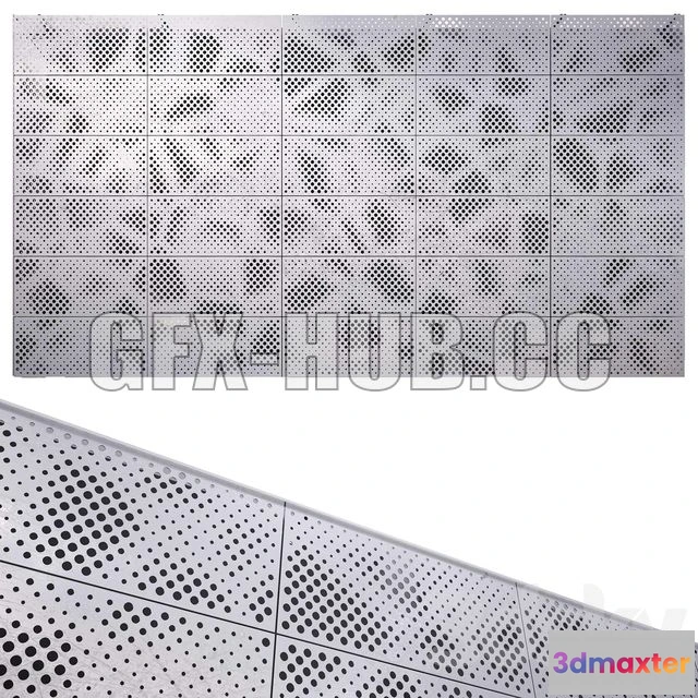 1208504 - CAR - Perforated Metal Panel N2 3D Model