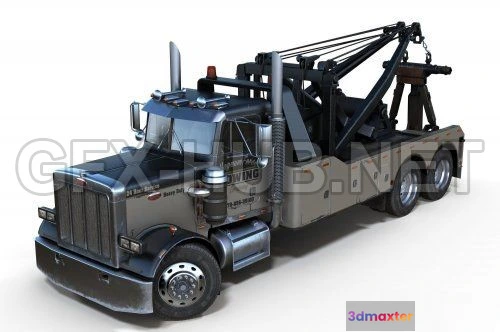 1208518 - CAR - Peterbilt 359 wrecker VR AR low-poly  3D Model