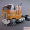 1208520 - CAR - Peterbilt 362 cabover tracktor 3D Model