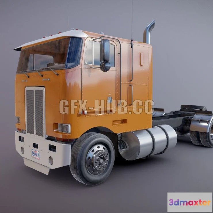 1208520 - CAR - Peterbilt 362 cabover tracktor 3D Model